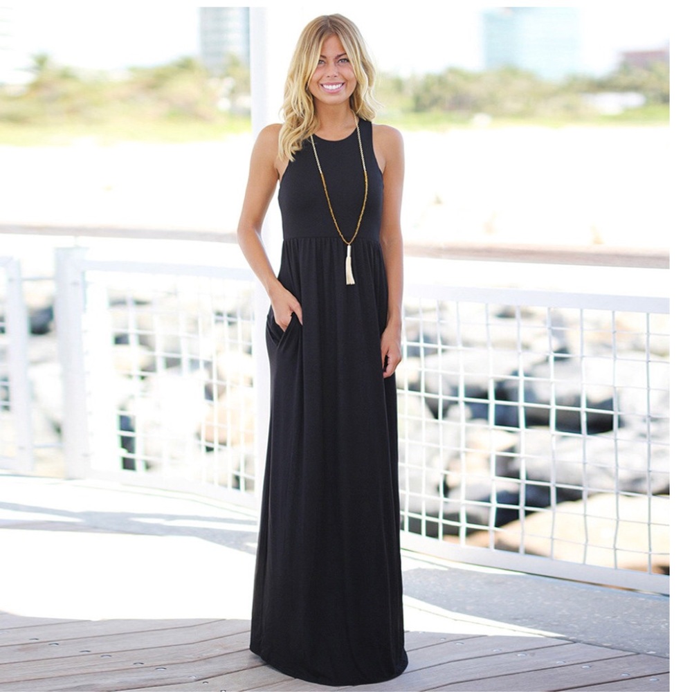 Black Tank Top Maxi Dress